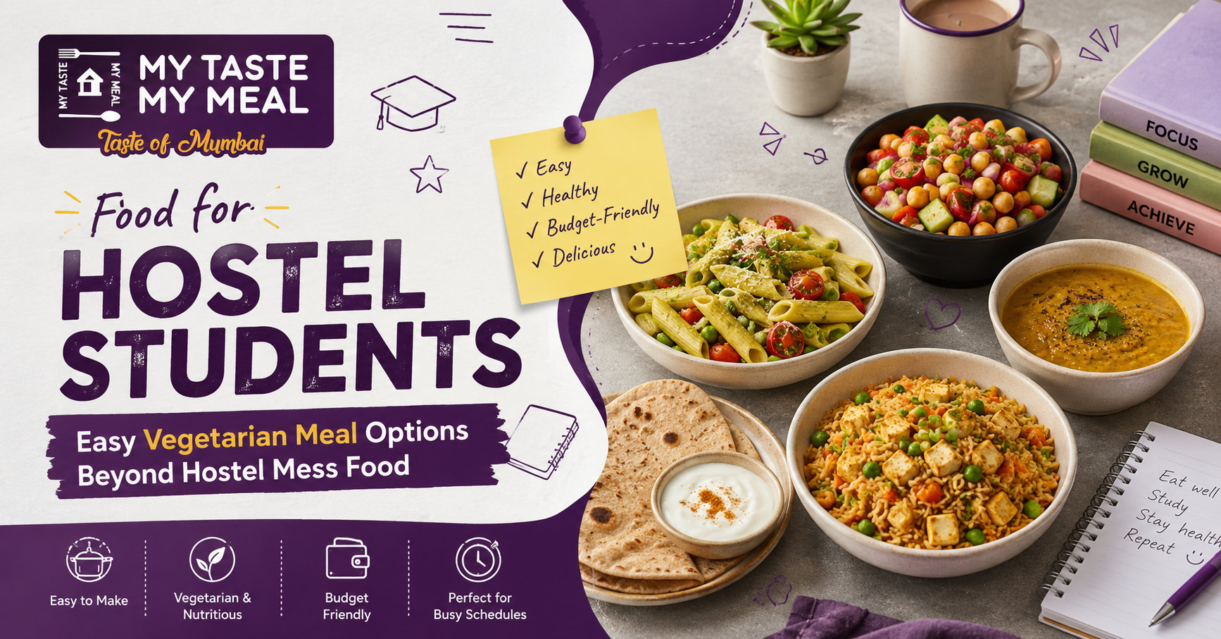 Food for Hostel Students: Easy Vegetarian Meal Options Beyond Hostel Mess Food