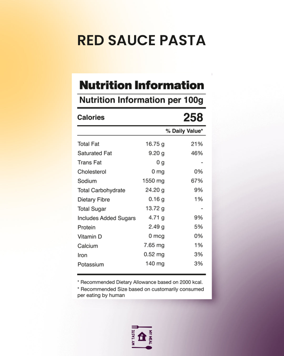 Red Sauce Pasta