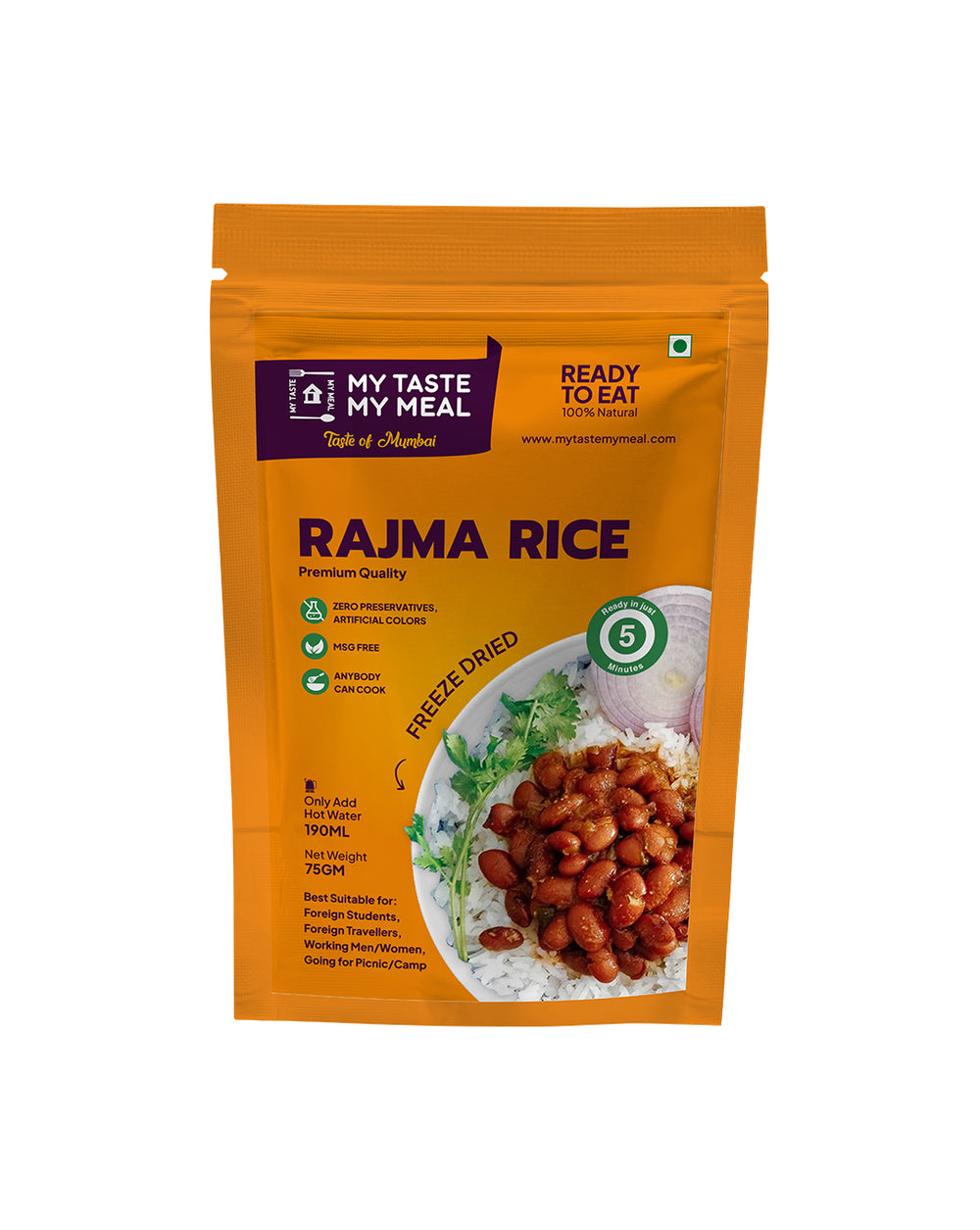 Rajma Rice Online | Ready to Eat Rice Meal | My Taste My Meal