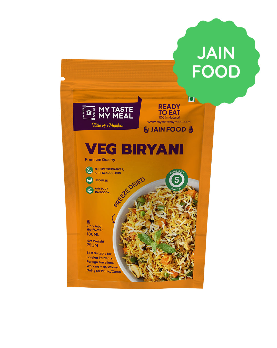 Veg Biryani - Jain