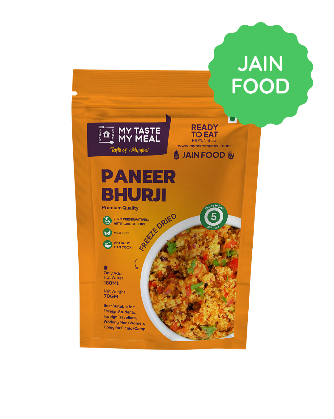 Paneer Bhurji - Jain